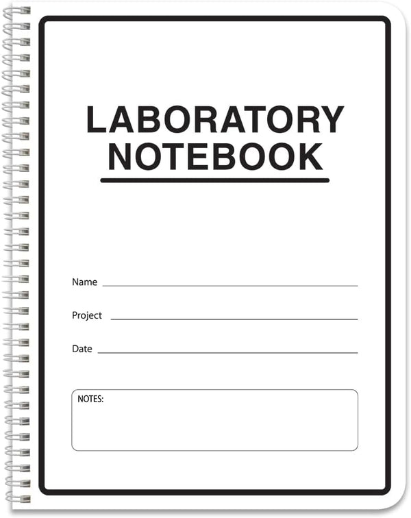 BookFactory Carbonless Lab Notebook, Scientific Grid Format, Contains Carbon Copies, 8.5" x 11", 25 Sets of Pages, 50