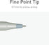Pentonic Ballpoint Pens, 10 Count, Frosted Pale Gray Barrel with Black Ink, 0.7 mm Fine Point for Journaling