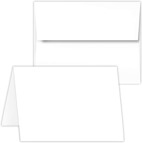 Greeting Cards Set | 4.25 x 5.5 Inches Blank White Cardstock & Envelopes | Perfect for All Occasions | Bulk 50 Set