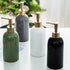 Xanorrg Ceramic Hand Sanitizers Bottle Hotel Home Kitchen Soap Dispenser Toilet Lotion Bottle Press Rotate Opening Head