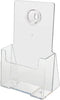 SourceOne Brochure Holder for 4” x 9” Trifold Booklets, Clear Acrylic Countertop Organizer