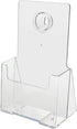 SourceOne Brochure Holder for 4” x 9” Trifold Booklets, Clear Acrylic Countertop Organizer