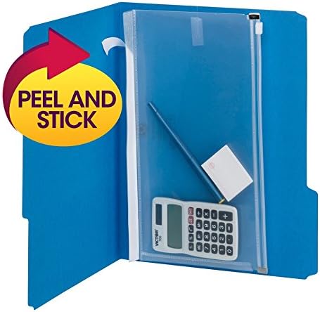Smead Stick-N-Store Poly Pouch, 5 per Pack, 6 x 11-1/4 Inches (68180)