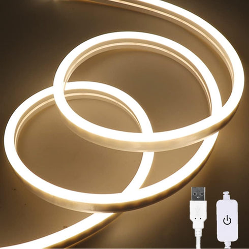 M.best 6.56ft USB LED Strip Lights Waterproof Flexible LED Neon Tape Lights