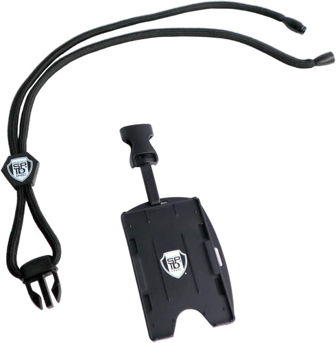 Metal Detector Friendly Lanyard with Badge Holder - 2 Card Display - Double Sided Open Face