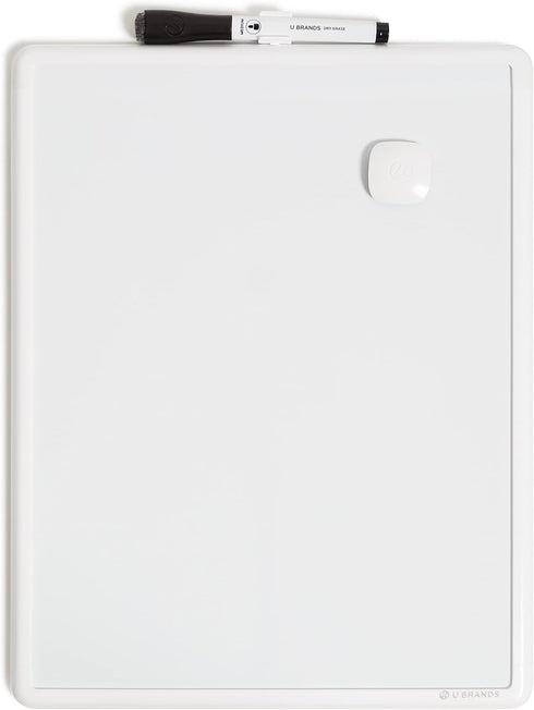 U Brands Contempo Bundle, 11”x14” Magnetic Dry Erase Board, White Modern Frame, includes 4 Boards, 4 Markers, 4 Magnets