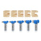 JGZUI 5Pcs Three-Blade Slot Cutter Router Bit, ''T'' Type Slotting Bit , Slot