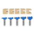 JGZUI 5Pcs Three-Blade Slot Cutter Router Bit, ''T'' Type Slotting Bit , Slot