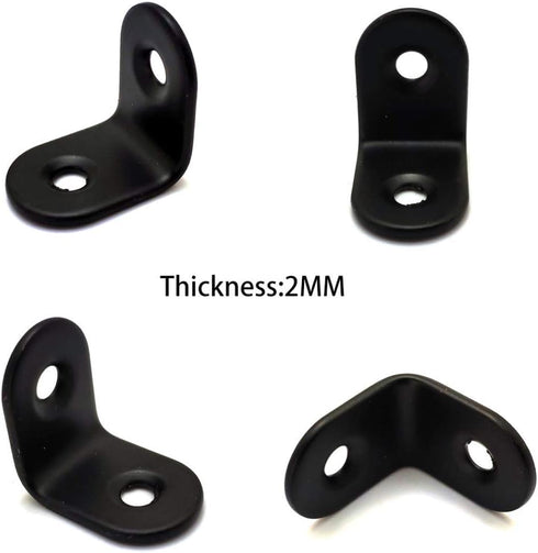 Ktdzone 20202MM 90 8Sets Stainless Steel Degree Corner Brace Wall Shelves Hanging Bracket Joint Angle Bracket Fastener