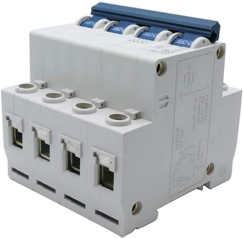 Din Rail Mount Circuit Breaker 63A AC 400V 4 Poles DZ47-63 C63 by Yohii