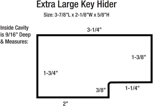 Lucky Line Extra Large Magnetic Key Hider Case for Large Keys (91201)
