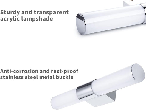 Lighting,IP65 White,6000K Bathroom Vanity Light Fixture,LED Mirror Lights,Cupboard,Make Up Illumination,Wall Sconces
