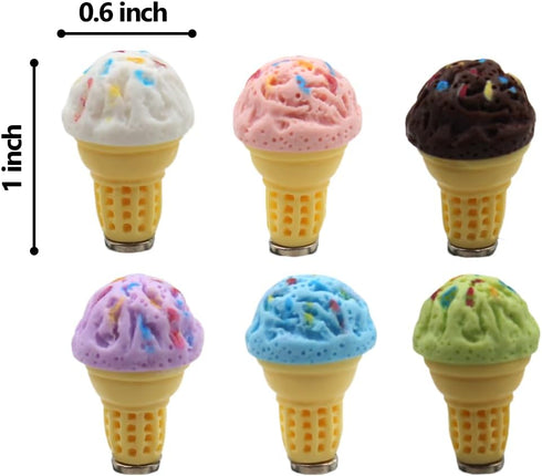 Set 6 Ice Cream Hinge Heads of - Magnetic Hinge Head Home Decoration - Door Hinge Heads Decorative Topper