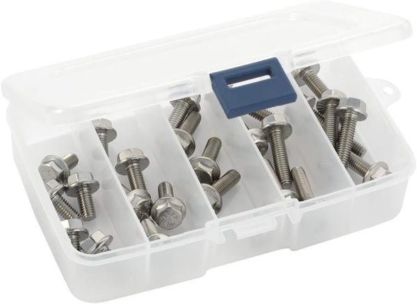 M6 x 8mm 10mm 12mm 16mm 20mm Flanged Hex Head Bolts - Stainless Steel 18-8 (304), DIN 6921, Quantity 25