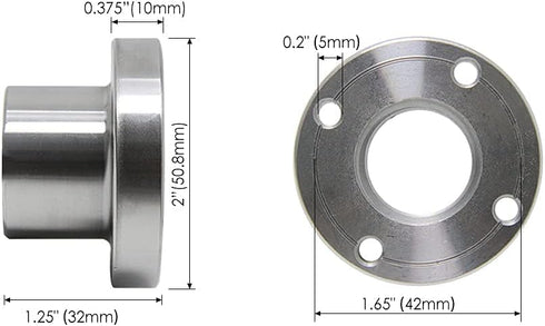 2" Wood Lathe Steel Faceplate Chucks, 1 -8TPI Thread Woodworking Accessories Tools