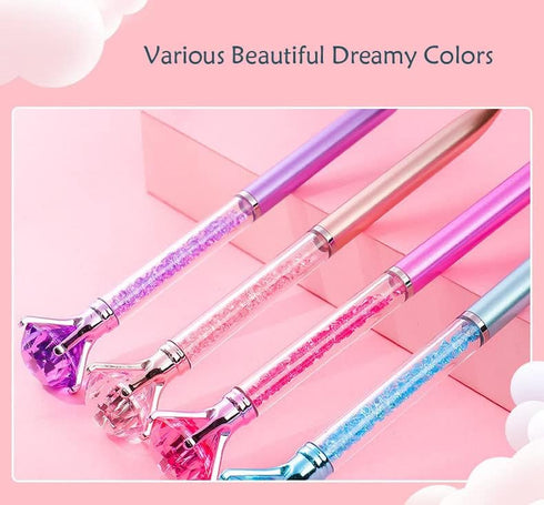 Diamond Pens Pack of 10 ,Big Crystal Diamond Ballpoint Pens Retractable Metal Quicksand l Pens ,for Office Supplies, Decorations, Women Gift(10 pens)… by AIYAYI