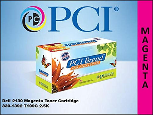 PCI Brand Compatible Magenta Toner Cartridge Replacement for Dell 2130, 330-1392, 2.5K Yield