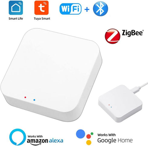 ZigBee 3.0 Hub, WiFi & Bluetooth Dual Mode Gateway, Tuya Smart Home Bridge, Voice Control via Alexa, Google Home
