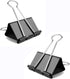 Medium Binder Clips, 144 Pack, 1-1/4 Inch, Standard 32mm, Black, Capacity 0.6 Inch, Office Supplies