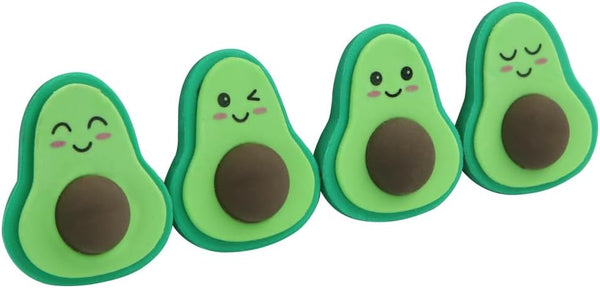 Avocado Erasers, 3D Mini Fruit Erasers, 4Pcs Cute Pencil Erasers for Kids and School Supplies
