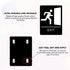 Exit Sign with Braille Grade II for Door & Wall, Comes with Graphical Symbols and Double Sided 3M Tape