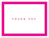 MyExpression.com 50 Pack Stylish Hot Pink Thank You Cards