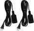 Zevnico 2PCS Hanging Light Socket with 15 FT Cord, Black E26 Extension Cord