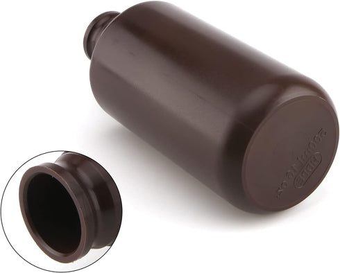 Othmro 500ml Plastic Bottles, Wide Mouth Polyethylene Lab Chemical Reagent Storage Containers with Brown Cap