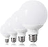 4 Pack Warm White LED Globe Light Bulbs for Bathroom, E26 Medium Base, 120V 60 Watt Equivalent, Not Dimmable, 2700K G25