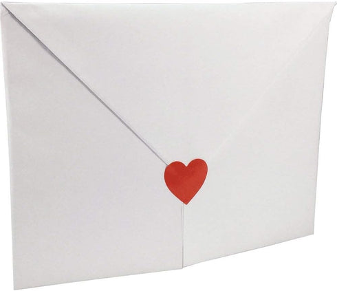 Red Heart Stickers for Happy Father's Day Crafting, 2" Natural Adhesive Labels, 500 Per Roll