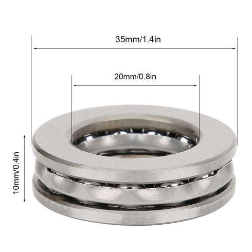 5pcs 51104 Thrust Bearing Plane Axial Ball Bearings, High Precision Thrust Ball Bearings for Industrial Hardware