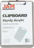 JAM PAPER Plastic Clipboards, Letter Size (9 x 12.5), Smoke Grey, Clip Board Sold Individually