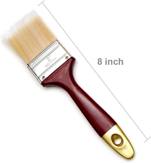 (5 Pack) 2.5", 2", 1.5", 1", 0.5" Paint Brushes Designed Latex or Oil Based Paints for Indoor or Outdoor with Comport Handle (C) by Hometeq