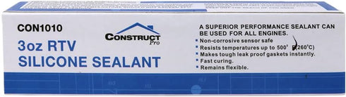 100% RTV Clear Silicone Sealant, 3oz Tube