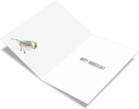 The Best Card Company Anniversary Greeting Card with Envelope - Loving Scripture Birds Stationery for Spouse C7108JANG