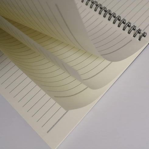 Spiral Notebook/Spiral Journal Lined, B5 Hard Kraft Cover Wire Bound Notebook Ruled, 70 Sheets (140 Pages), 10.5" x 7.3", 3 Notebooks Per Pack, Dark Brown/Blue/Brown by YUREE