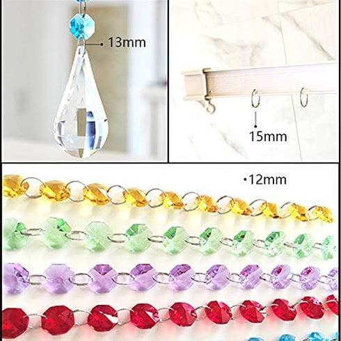 DERA 100pcs 20mm 304 (20mm, round stainless steel ring for Chandelier, Curtain,Suncatchers, Crystal Garland,Necklaces
