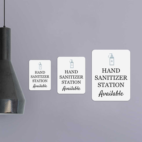 Medium Portrait Round Hand Sanitizer Station Sign for Hygiene