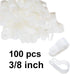 100 Pack 3/8 inch Rope Light Clips, with Stainless Steel Screws, Cable Clip Wire Clamp for Wire Management, P-Type