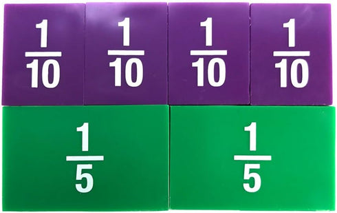 Set 51 EAI Education Fraction Tiles with Tray: Numbered
