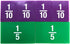 Set 51 EAI Education Fraction Tiles with Tray: Numbered