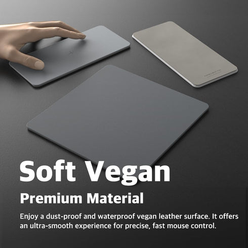 POUT H3 3-in-1 Split Max Wireless Charging Mouse Pad Fast Qi Charger, Mousepad Mat, and Magnetic Tray Organizer