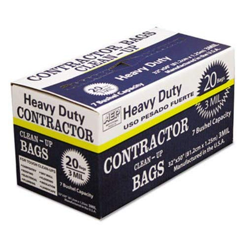 AEP 0186470 32" 50", 3 ml (Pack 20) Heavy Duty Contractor Bags, x