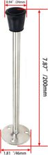 Stainless Steel Wall Mounted Door Stopper with Rubber Bumper, 7.87"/200mm Length