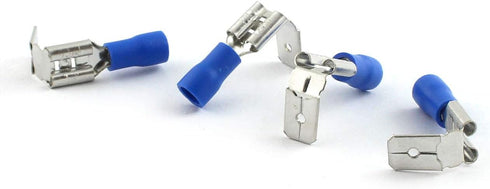 ZYAMY 50pcs Piggy Back Spade Waterproof Electrical Insulated Quick Splice Crimp Terminals Blue
