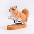 Wooden Animal Stapler Set, Squirrel Desktop Stapler, Handmade Wood Carving for Office Stationery