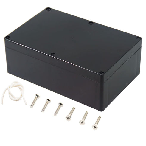 Zulkit Junction Box, IP65 Waterproof Dustproof ABS Plastic Electrical Boxes Electronic Enclosure Black 9.1 x 5.9 x 3.4