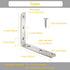 10 Pack 4 Inch 90 L Bracket Corner Braces Stainless Steel Heavy Duty Shelf Bracket for Wood Shelves, Wall Hanging
