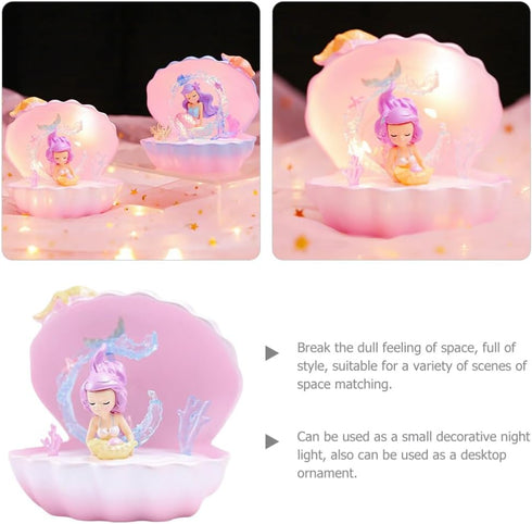 PRETYZOOM Table Lamps | Night Light Mermaid Teen Room Decor | Aesthetic Lamps for Bedroom Home Light Decor
