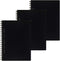 Kokuyo Soft Ring Notebook, Business, 5mm Grid, 70 Sheets, Black (B6), 3 Pack